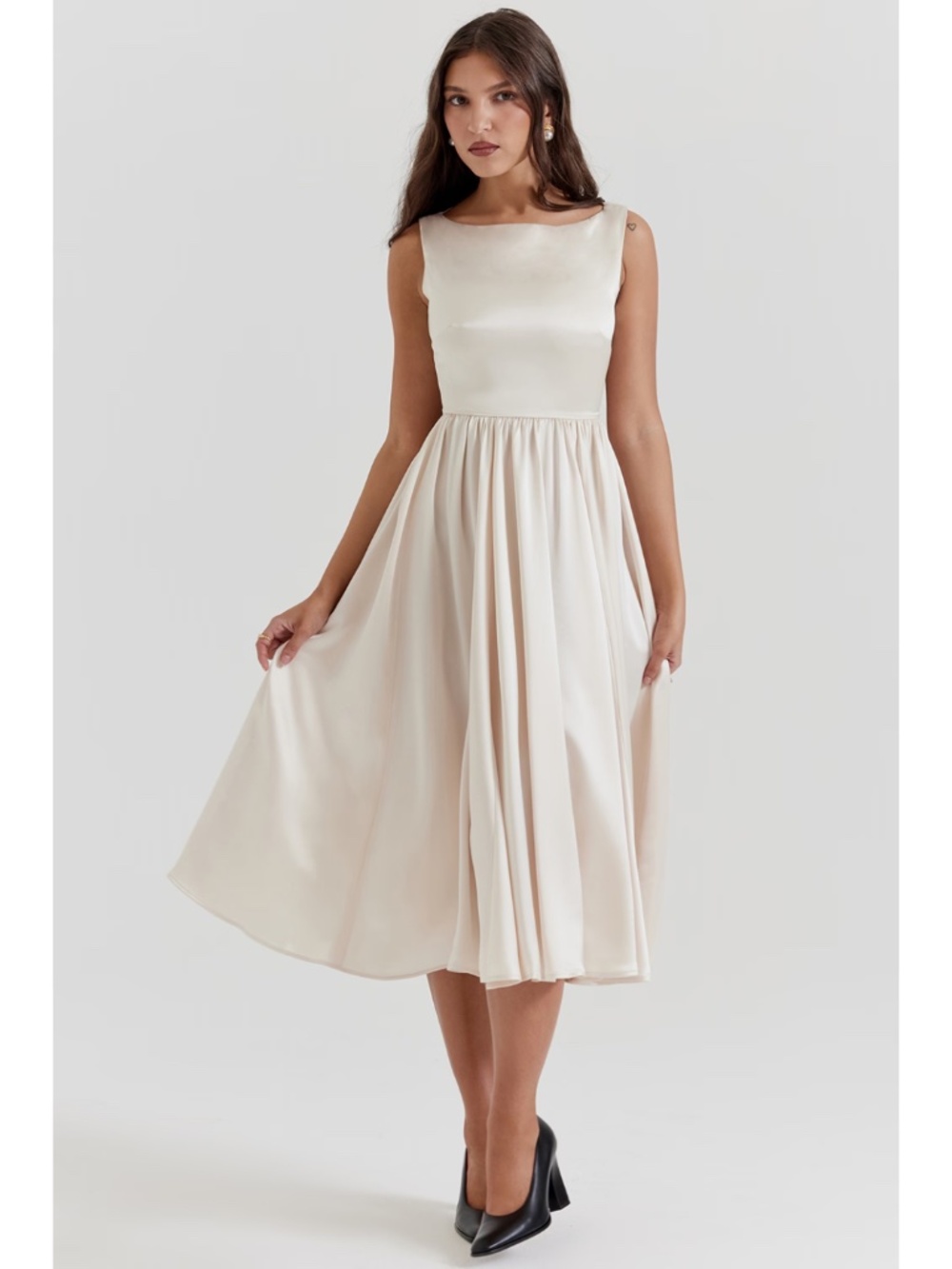 NEW House of CB Shayla Dress Vintage Cream Small